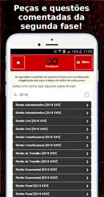 Simulado Prova/Exame OAB android App screenshot 2