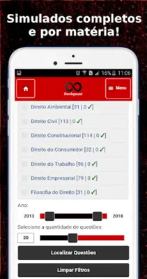 Simulado Prova/Exame OAB android App screenshot 3